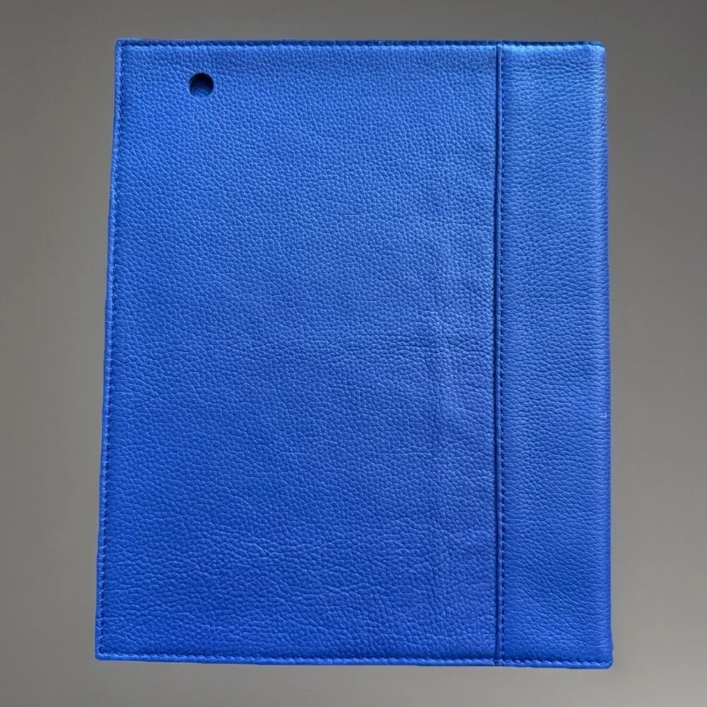 Polo Ralph Lauren Leather Blue Case For‎ Ipad Or Tablet Media Case Embossed NWT